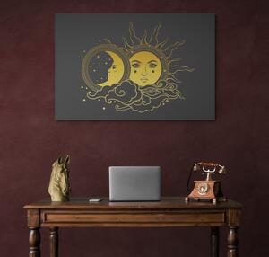 Obraz harmonia słońca i księżyca