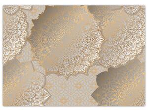 Obraz - Mandale w złotych odcieniach (70x50 cm)