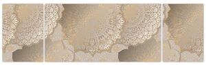 Obraz - Mandale w złotych odcieniach (170x50 cm)