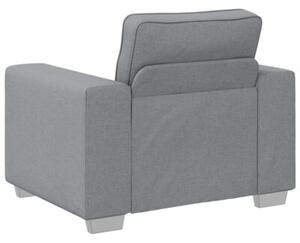 Sofa 3 szt. jasnoszary tkanina lniana