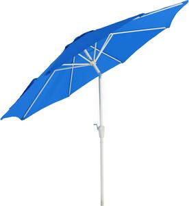 Parasol N19, parasol ogrodowy, Ø 3m uchylny poliester/aluminium 5kg ~ niebieski