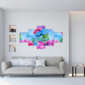 Obraz - Kolorowe fale (125x70 cm)