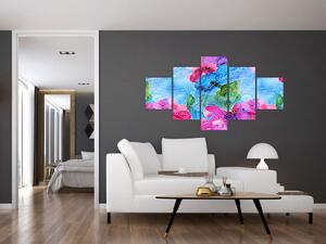 Obraz - Kolorowe fale (125x70 cm)