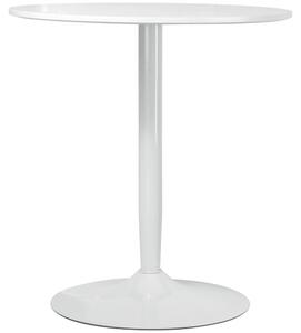 Mały stół kuchenny, okrągły stół dla 2 osób, blat z MDF, nogi ze stali, kolor biały | 9 kg | 70 x 70 x 75 cm