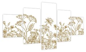 Obraz - Kwiaty polne (125x70 cm)