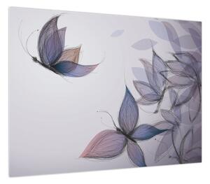 Obraz - Rysowanie motyli (70x50 cm)