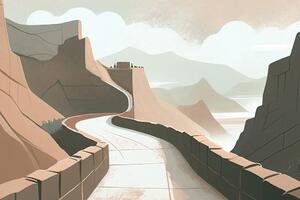 Obraz światowej sławy Wielki Mur Chiński