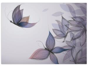 Obraz - Rysowanie motyli (70x50 cm)