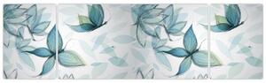 Obraz - Niebieskie motyle (170x50 cm)