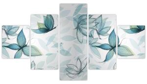 Obraz - Niebieskie motyle (125x70 cm)