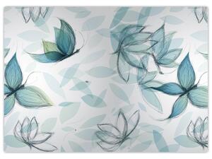 Obraz - Niebieskie motyle (70x50 cm)