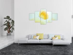 Obraz - Żółty motyl (125x70 cm)