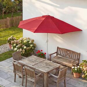 Parla parasol półokrągły, parasol balkonowy, UV 50+ poliester/aluminium 3kg ~ 270cm bordowy bez stojaka