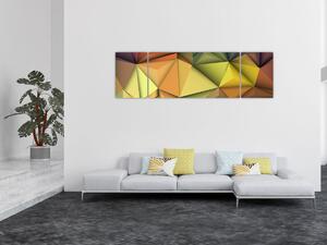 Obraz - Wielokątna abstrakcja 3D (170x50 cm)