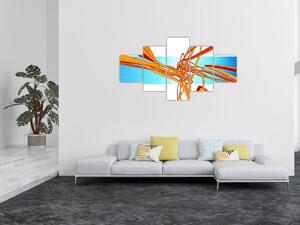 Obraz - Splecione linie, abstrakcja (125x70 cm)