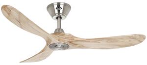 Wentylator sufitowy ECO GENUINO chrom/jasne drewno 122 cm – CasaFan CasaFan, Eco Genuino, drewniany, salon, drewno, nowoczesny