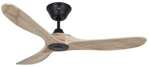 ECO GENUINO Wentylator sufitowy czarny/jasne drewno 122 – CasaFan CasaFan, Eco Genuino, drewniany, salon, drewno, nowoczesny