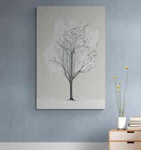 Obraz minimalistyczne drzewo zimą