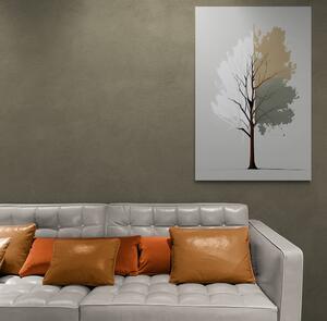 Obraz minimalistyczne kolorowe drzewo