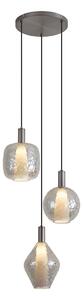 Designerska lampa wisząca grafitowa 3-punktowa - Ard