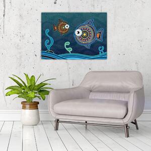Obraz - Malowane ryby (70x50 cm)