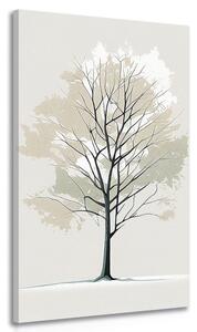 Obraz drzewo w minimalistycznym stylu