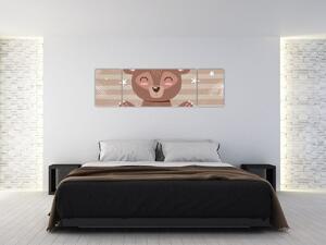 Obraz - Kochający niedźwiadek (170x50 cm)