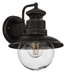 Zewnętrzna Lampa Lindby, EDDIE, ściemnialny, brąz rdzawy, balkon, metal, dworkowy | rustykalny