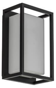 Zewnętrzna Lampa Lucande, Ilirian, czarny, balkon, aluminium, nowoczesny