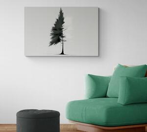 Obraz minimalistyczne drzewo iglaste