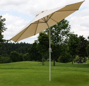 Parasol N19, parasol ogrodowy, Ø 3m uchylny poliester/aluminium 5kg ~ kremowy