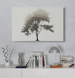Obraz minimalistyczne drzewo liściaste