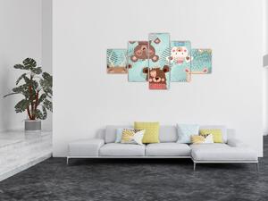 Obraz - Wesołe niedźwiadki (125x70 cm)