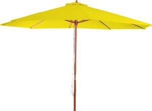 Parasol Florida, parasol ogrodowy, Ø 3,5m poliester/drewno 7kg ~ żółty