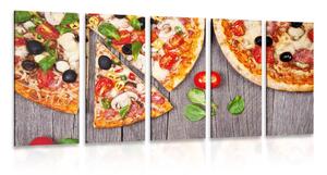 5-częściowy obraz pizza