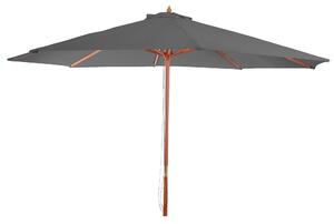Parasol Florida, parasol ogrodowy, Ø 3,5m poliester/drewno 7kg ~ ciemnoszary