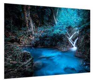 Obraz - Magiczna noc w tropikalnym lesie (70x50 cm)