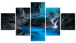Obraz - Magiczna noc w tropikalnym lesie (125x70 cm)