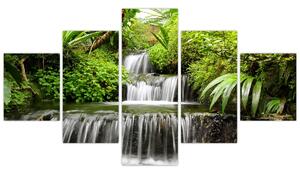 Obraz - Wodospad w lesie deszczowym (125x70 cm)