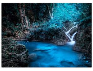 Obraz - Magiczna noc w tropikalnym lesie (70x50 cm)