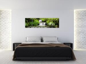 Obraz - Wodospad w lesie deszczowym (170x50 cm)