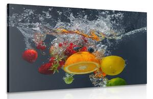 Obraz owoce w wodzie