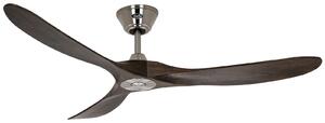 Wentylator sufitowy ECO GENUINO chrom/orzech 152 cm – CasaFan CasaFan, Eco Genuino, drewniany, salon, drewno, nowoczesny