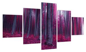 Obraz różowego lasu (125x70 cm)