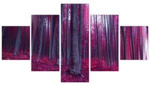 Obraz różowego lasu (125x70 cm)