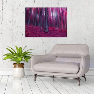 Obraz różowego lasu (70x50 cm)