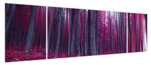 Obraz różowego lasu (170x50 cm)