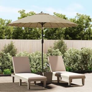 Parasol ogrodowy na słupku aluminiowym, 270 cm, taupe