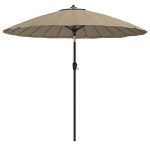 Parasol ogrodowy na słupku aluminiowym, 270 cm, taupe