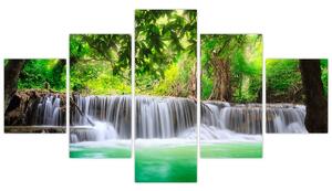 Obraz wodospadu w Kanchanaburi, Tajlandia (125x70 cm)